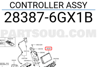 Nissan 283876GX1B CONTROLLER ASSY