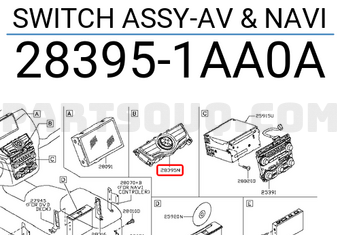 Nissan 283951AA0A SWITCH ASSY-AV & NAVI