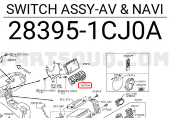 Nissan 283951CJ0A SWITCH ASSY-AV & NAVI