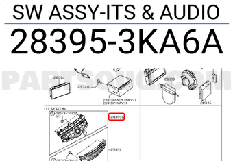 Nissan 283953KA6A SW ASSY-ITS & AUDIO