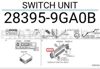 Nissan 283959GA0B SWITCH UNIT