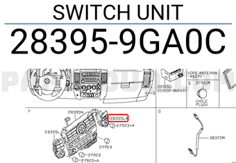 Nissan 283959GA0C SWITCH UNIT
