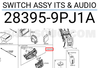 Nissan 283959PJ1A SWITCH ASSY ITS & AUDIO