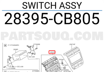 Nissan 28395CB805 SWITCH ASSY