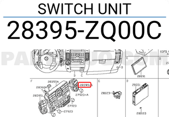 Nissan 28395ZQ00C SWITCH UNIT
