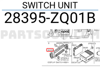 Nissan 28395ZQ01B SWITCH UNIT