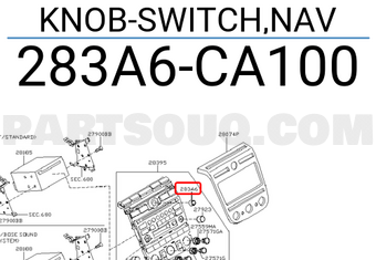 Nissan 283A6CA100 KNOB-SWITCH,NAV