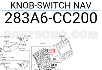 Nissan 283A6CC200 KNOB-SWITCH NAV
