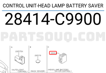 Nissan 28414C9900 CONTROL UNIT-HEAD LAMP BATTERY SAVER