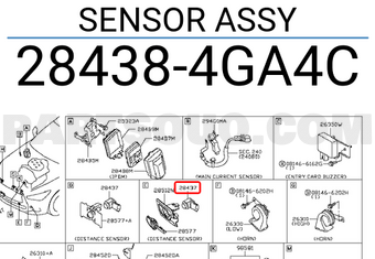 Nissan 284384GA4C SENSOR ASSY