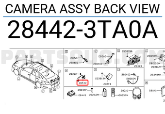 Nissan 284423TA0A CAMERA ASSY BACK VIEW