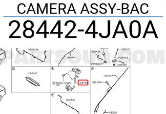 Nissan 284424JA0A CAMERA ASSY-BAC
