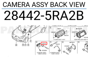 Nissan 284425RA2B CAMERA ASSY BACK VIEW