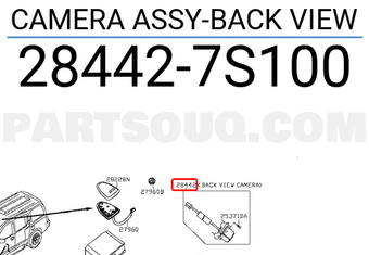 Nissan 284427S100 CAMERA ASSY-BACK VIEW