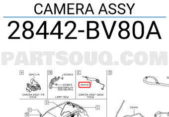 Nissan 28442BV80A CAMERA ASSY