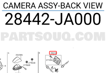Nissan 28442JA000 CAMERA ASSY-BACK VIEW