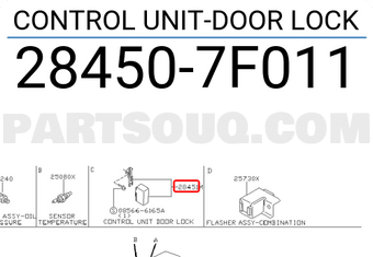Nissan 284507F011 CONTROL UNIT-DOOR LOCK