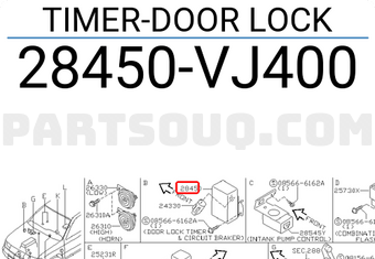 Nissan 28450VJ400 TIMER-DOOR LOCK