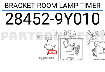 Nissan 284529Y010 BRACKET-ROOM LAMP TIMER
