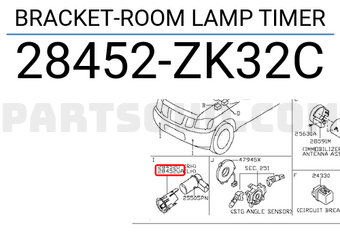 Nissan 28452ZK32C BRACKET-ROOM LAMP TIMER