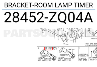 Nissan 28452ZQ04A BRACKET-ROOM LAMP TIMER