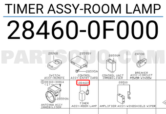Nissan 284600F000 TIMER ASSY-ROOM LAMP
