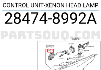 Nissan 284748992A CONTROL UNIT-XENON HEAD LAMP