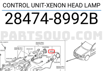 Nissan 284748992B CONTROL UNIT-XENON HEAD LAMP