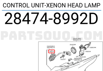 Nissan 284748992D CONTROL UNIT-XENON HEAD LAMP