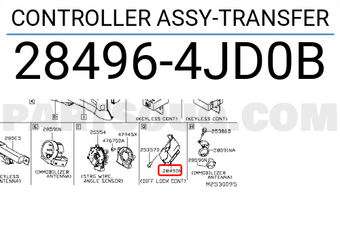 Nissan 284964JD0B CONTROLLER ASSY-TRANSFER