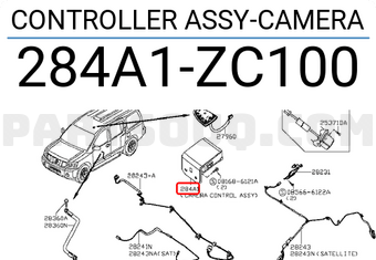 Nissan 284A1ZC100 CONTROLLER ASSY-CAMERA