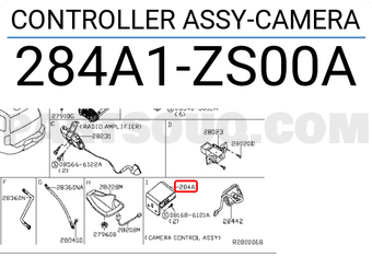 Nissan 284A1ZS00A CONTROLLER ASSY-CAMERA
