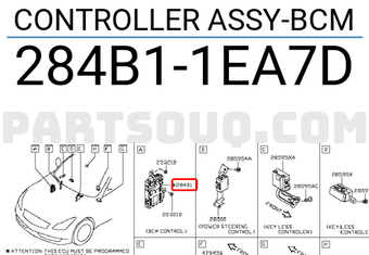 Nissan 284B11EA7D CONTROLLER ASSY-BCM