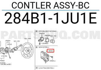 Nissan 284B11JU1E CONTLER ASSY-BC