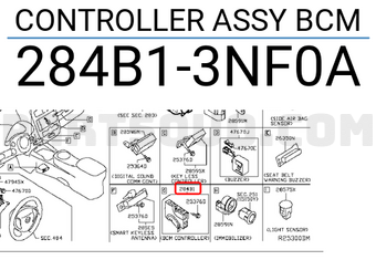 Nissan 284B13NF0A CONTROLLER ASSY BCM
