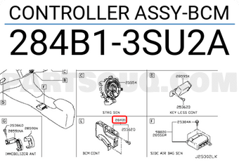 Nissan 284B13SU2A CONTROLLER ASSY-BCM