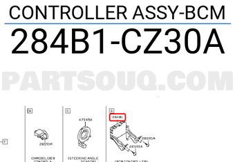 Nissan 284B1CZ30A CONTROLLER ASSY-BCM