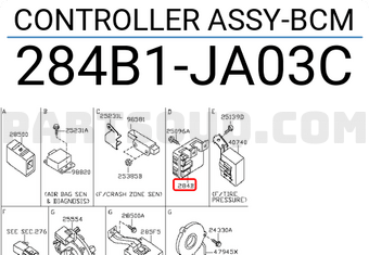 Nissan 284B1JA03C CONTROLLER ASSY-BCM