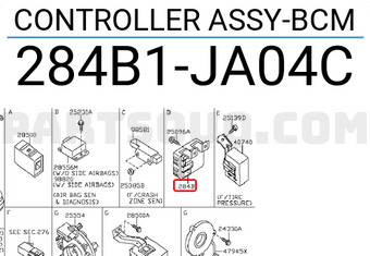 Nissan 284B1JA04C CONTROLLER ASSY-BCM
