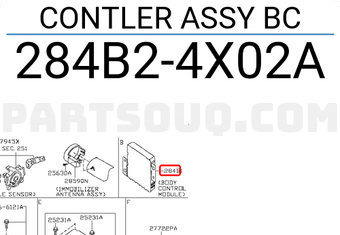 Nissan 284B24X02A CONTLER ASSY BC