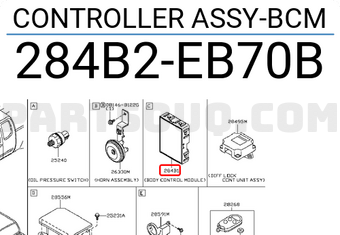 Nissan 284B2EB70B CONTROLLER ASSY-BCM