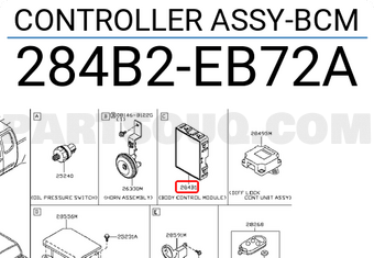 Nissan 284B2EB72A CONTROLLER ASSY-BCM