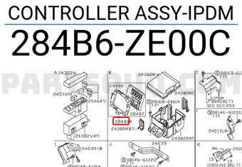 Nissan 284B6ZE00C CONTROLLER ASSY-IPDM