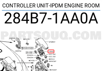Nissan 284B71AA0A CONTROLLER UNIT-IPDM ENGINE ROOM