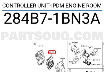 Nissan 284B71BN3A CONTROLLER UNIT-IPDM ENGINE ROOM