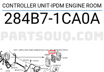 Nissan 284B71CA0A CONTROLLER UNIT-IPDM ENGINE ROOM