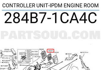 Nissan 284B71CA4C CONTROLLER UNIT-IPDM ENGINE ROOM