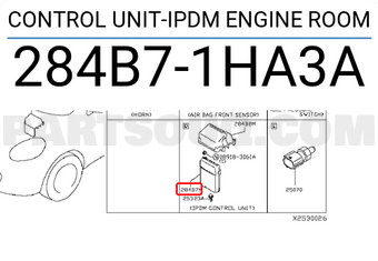 Nissan 284B71HA3A CONTROL UNIT-IPDM ENGINE ROOM