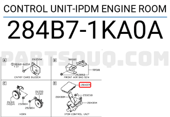 Nissan 284B71KA0A CONTROL UNIT-IPDM ENGINE ROOM