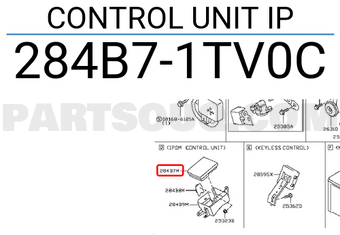 Nissan 284B71TV0C CONTROL UNIT IP